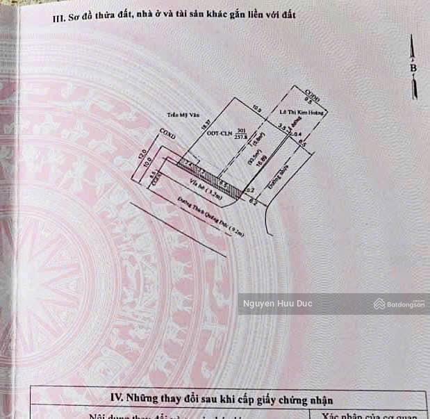 Bán đất 2 mặt tiền đường thích quảng đức và hẻm nhựa. p phú cường, tp, tdm, bd (257m2, 26 tỷ)