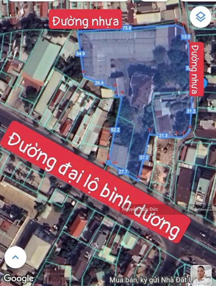 Bán đất 5.500m2 (2.100m2 thổ cư) mặt tiền quốc lộ 13. phường phú hoà tp thủ dầu một, bình dương