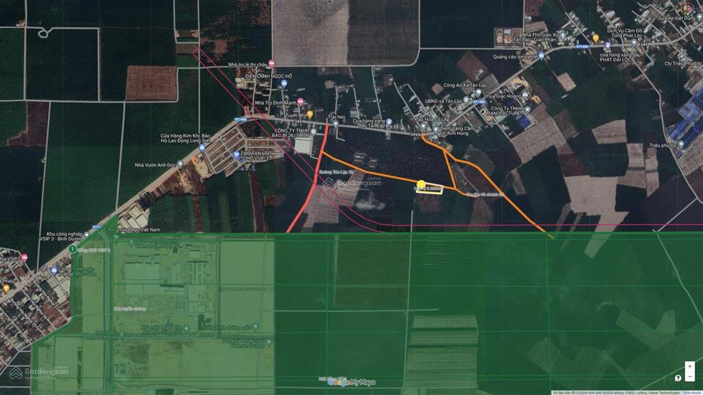 Bán quỹ đất 3 mặt tiền tổng diện tích gần 10ha làm dự án khu nhà ở cạnh vsip 3