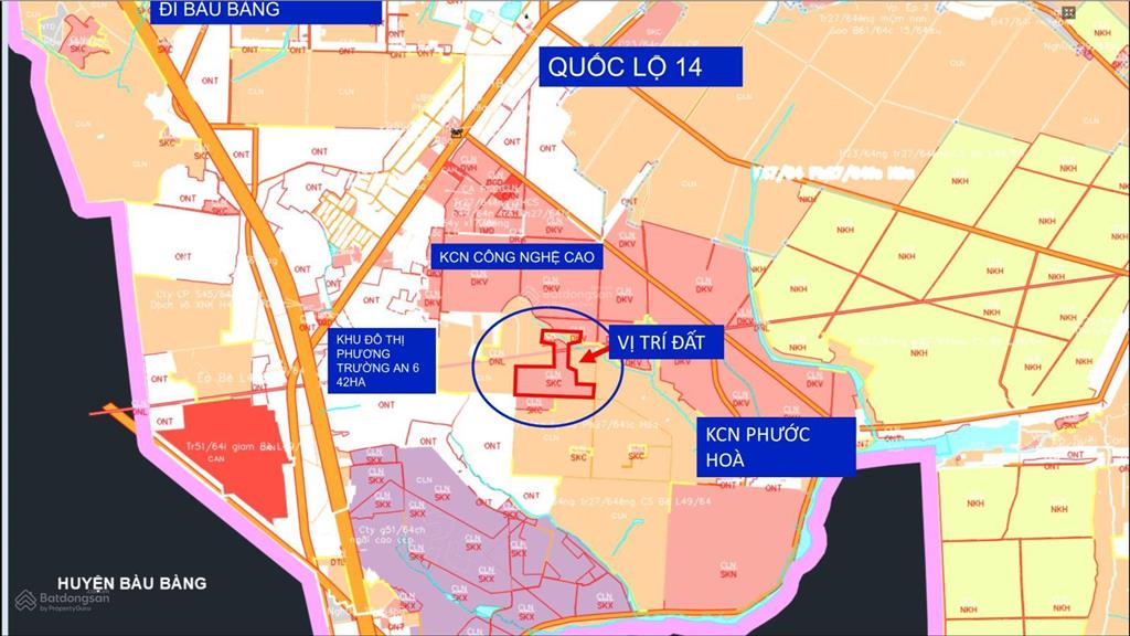 Bán 10ha quy hoạch skc xây dựng nhà xưởng tại phước hoà phú giáo cách ubnd xã 2km