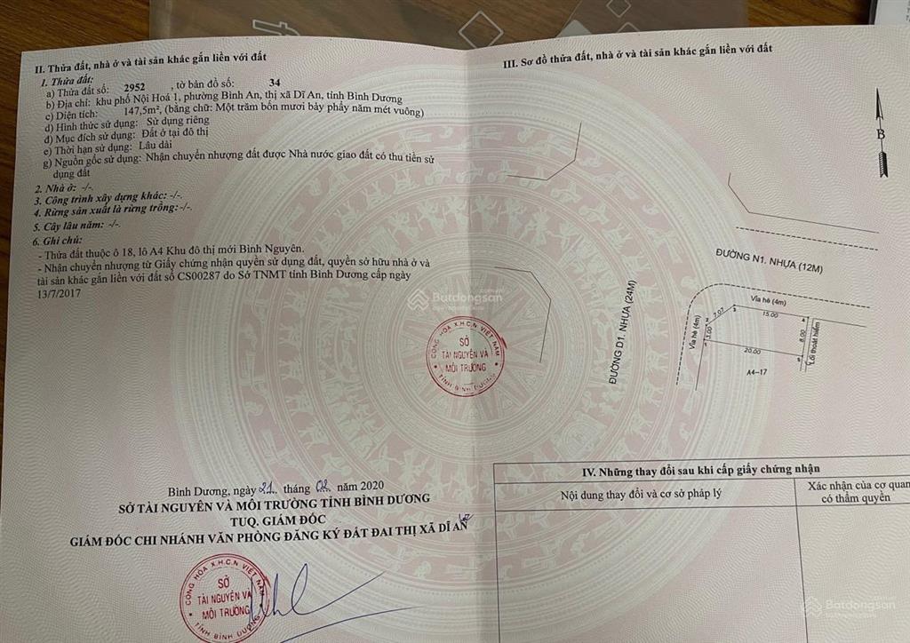 Chủ cần bán gấp lô đất 2 mt nhà phố, biệt thự vị trí đắc địa khu bình nguyên, 167.5m2