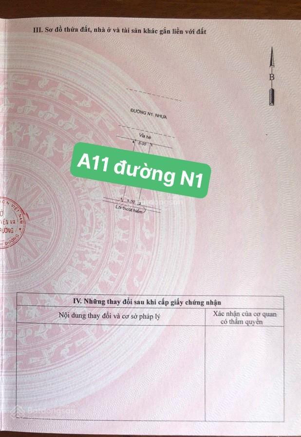 Chủ cần bán gấp lô đất vàng đường d5  n1, đối diện cổng chung cư ldg sky, kđt bình nguyên