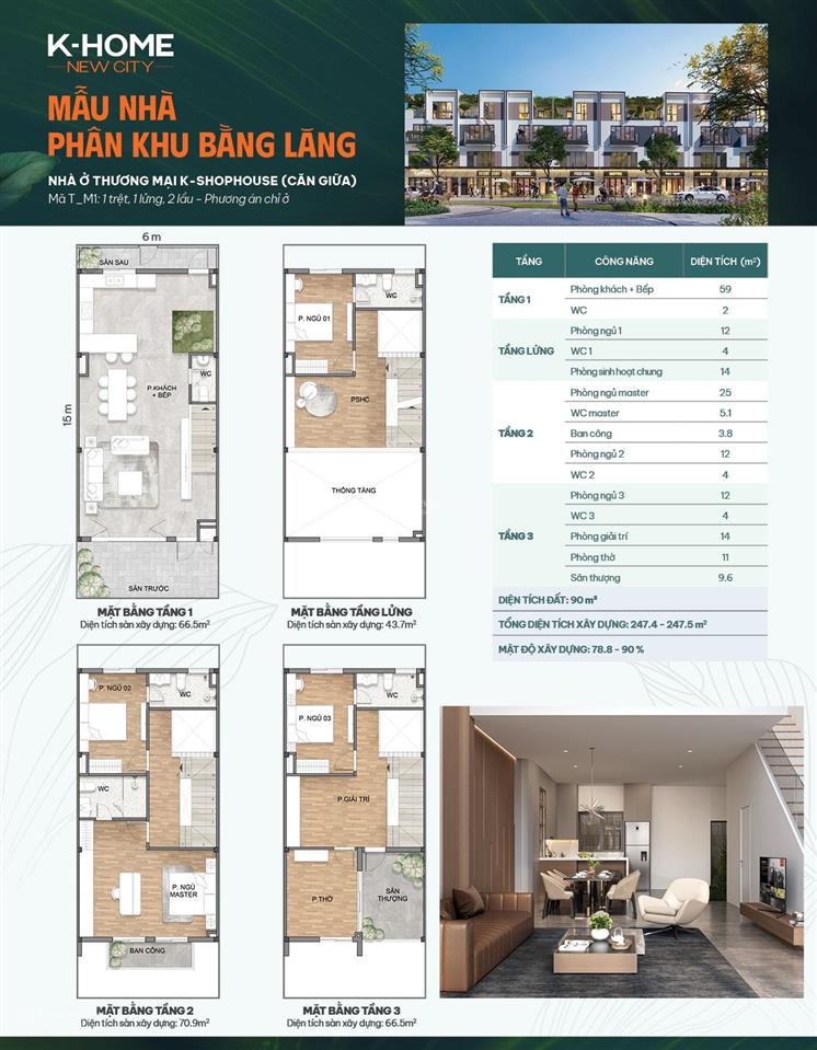 Nhà phố mặt tiền kinh doanh 1 trệt 2 lầu 6*15m  đối diện khu thương mại khome sở hữu với 1.5ty
