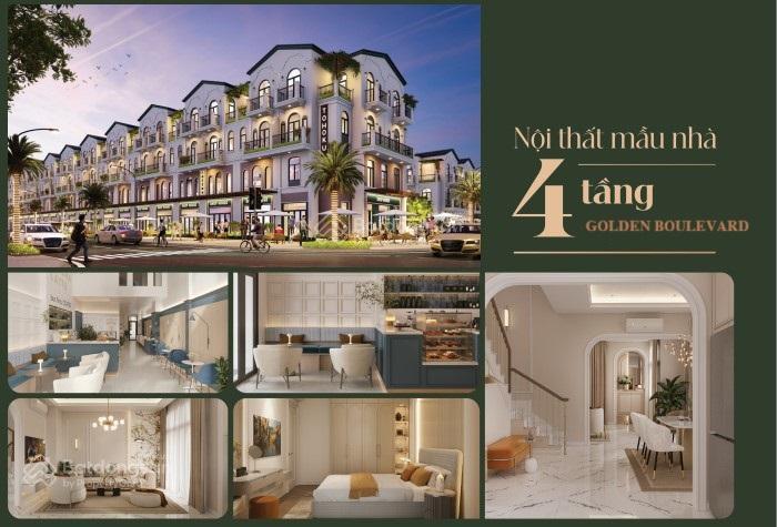 Bán shophouse 1 trệt 3 lầu 286m2  kinh doanh mt đại lộ lê lợi trung tâm tp mới bd cách aeon 1km
