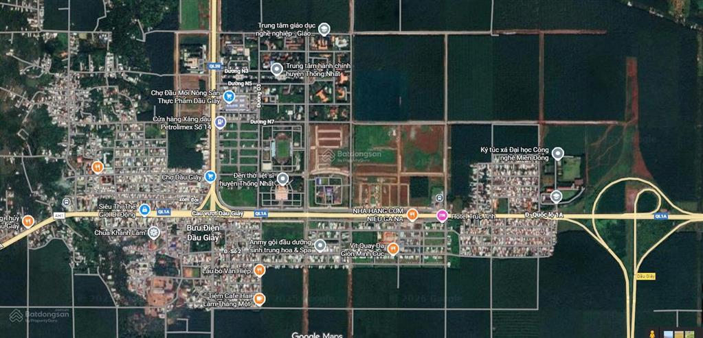 100m2 full thổ cư khu dân cư ngã tư dầu giây  sát chợ , trường học, trung tâm hc  mt đường 17m