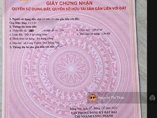 2.3ty/100m2 dự án century city  mặt tiền dt769 cách cổng 2 sân bay long thành 5km  sổ sẵn full tc