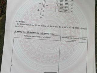 Bán lô đất mặt tiền đường cao bá quát lộ giới 32m