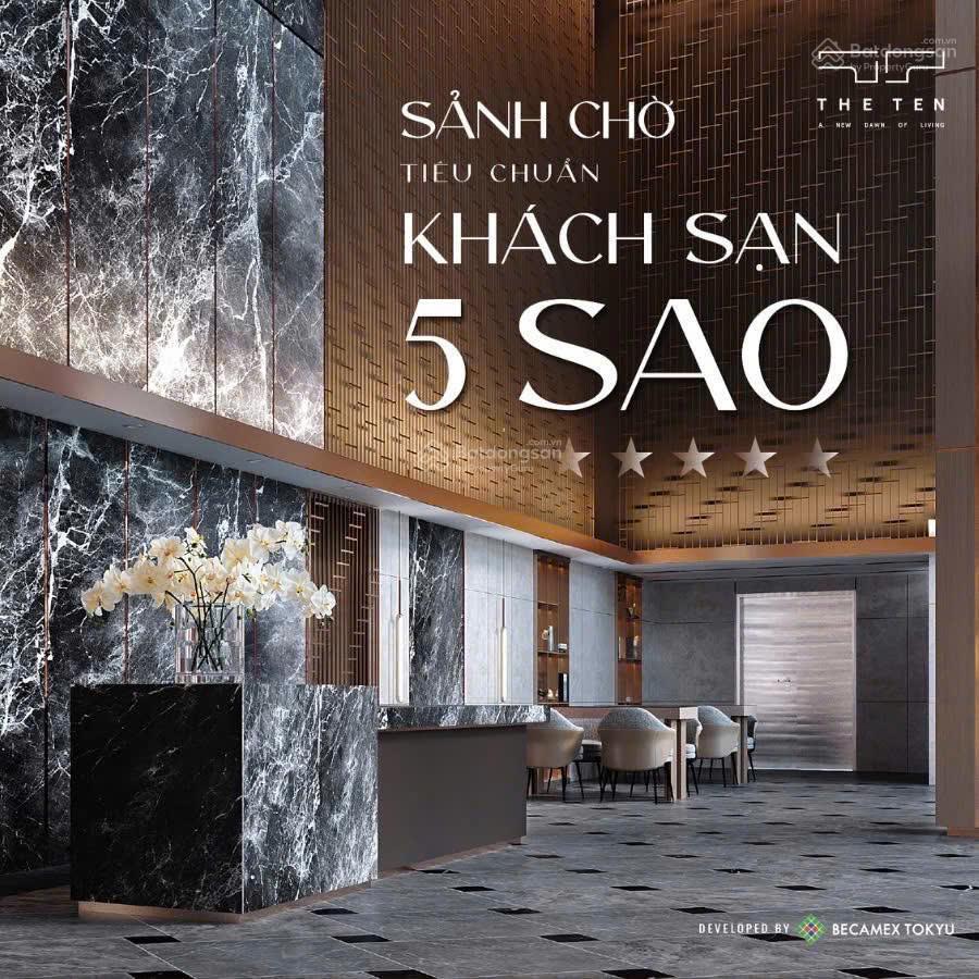 Căn hộ 5 sao the ten, 2pn  2wc, diện tích 90m2, thanh toán 20% nhận nhà khai thác cho thuê 35tr/th