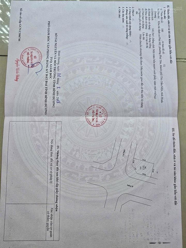 Chính chủ cần bán lô góc d8/n13 khu tái định cư phú mỹ (phường phú tân cũ) nay là p bình dương