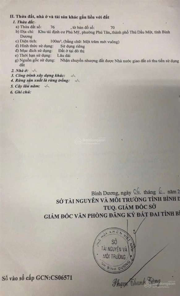 Chính chủ bán lô góc d12/n14 khu tái định cư phú mỹ phường phú tân (nay là phường bình dương)