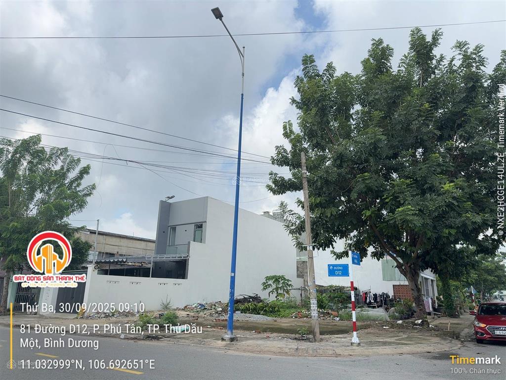 Chính chủ bán lô góc d12/n14 khu tái định cư phú mỹ phường phú tân (nay là phường bình dương)
