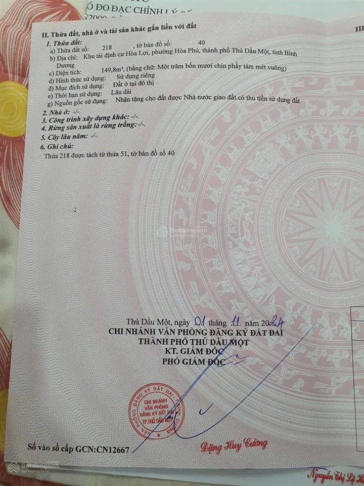 Chính chủ bán lô góc d19/n5 nay là đường hữu nghị  phường hoà phú  tdm  bình dương