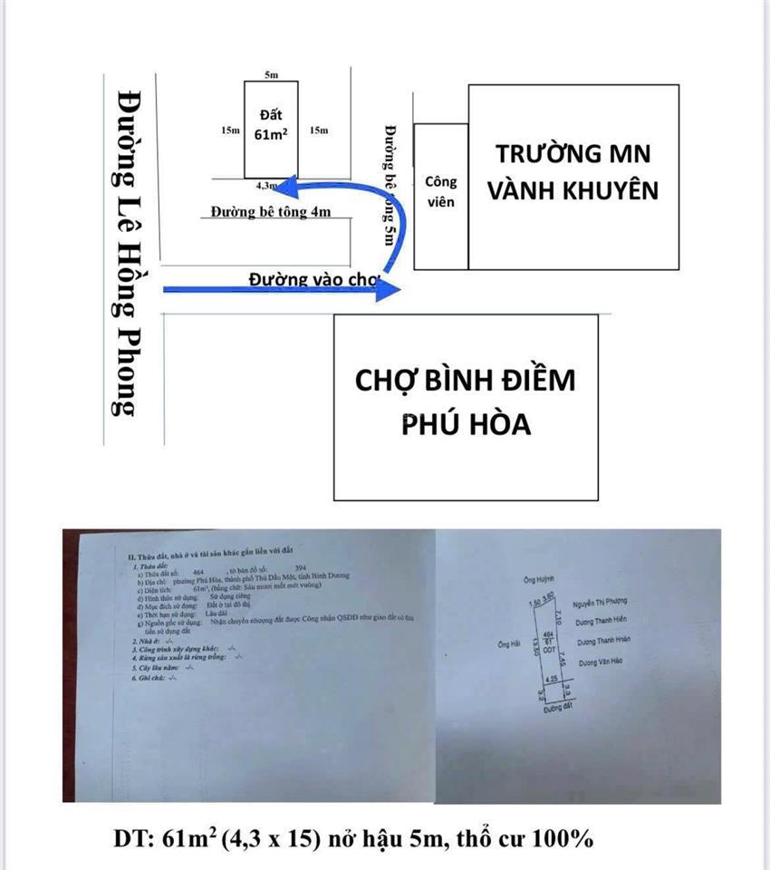 Bán đất chợ phú hoà. đường oto, giá 2.150 tỷ.  0975 222 ***