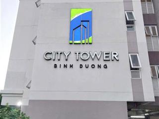 Bán căn hộ city tower mặt tiền ql13,gần vsip1 aeon 2pn 2wc dt 60m2 giá rẻ 1 tỷ 050 sổ riêng