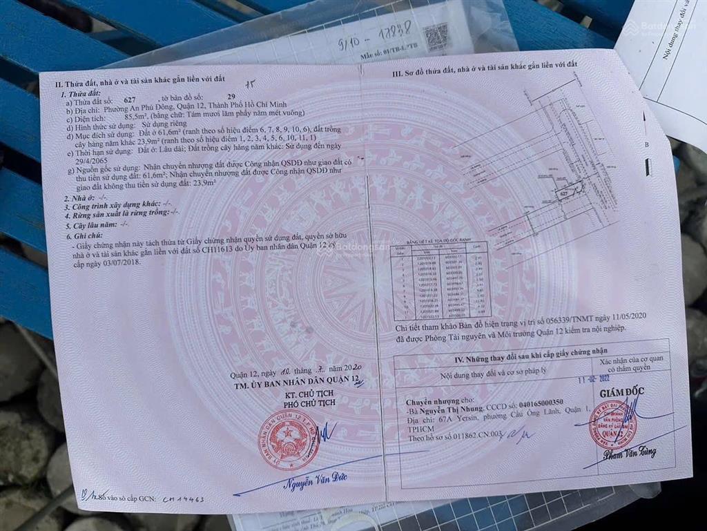 Bán lô góc 2 mt võ thị liễu ( 7.3 tỷ ), p. an phú đông