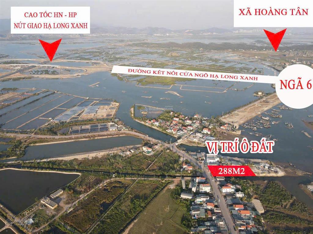 Ô đất 2 mặt tiền. bán đất tại tân an, quảng yên, quảng ninh, chỉ với 35 triệu/m2, 288m2. mt 11m