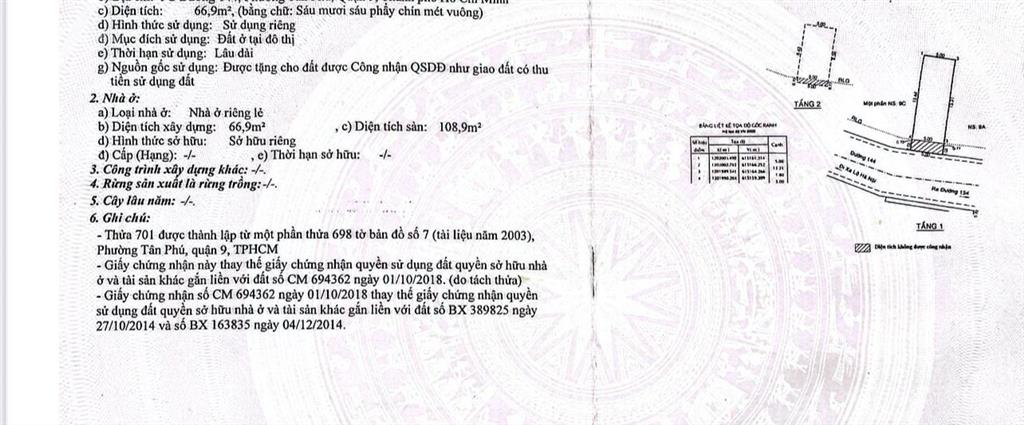 Bán lô đất mặt tiền kinh doanh đường 144 phường long thạnh mỹ