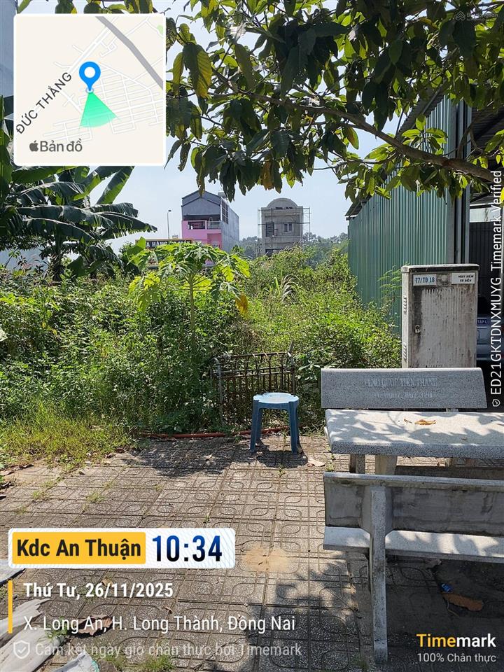 Bán lô 105m2 hướng bắc đường n4 điện âm, nước máy, dân đông, gần trường học trong kdc an thuận