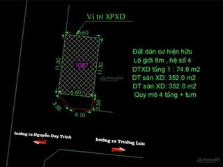 Lô góc siêu đẹp  trục chính kdc sg newland  thông kdc nam khang