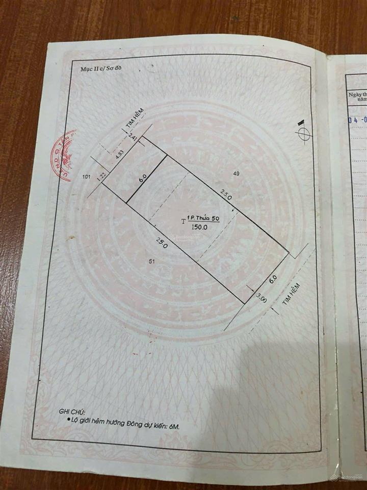 Hẻm 6m nguyễn cửu đàm 6x25m, vuông đẹp không lỗi, cấp 4 công nhận đủ 150m2. ngay ngã 4 tân sơn nhì