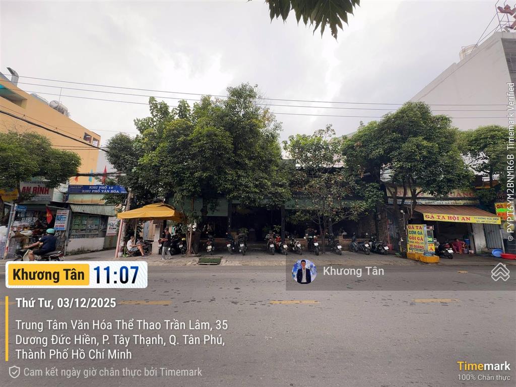 Góc ngã 3 đẹp đường dương đức hiền 16x18m, cấp 4 gác lửng sẵn hđt 80 tr/th. cạnh tt vhtt tây thạnh