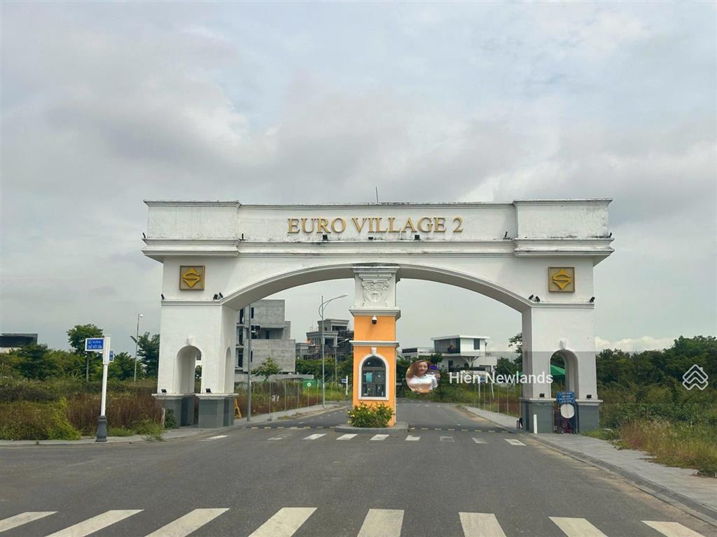 Bán cặp đất biệt thự 600m ngang 25m khu biệt thự euro village 2 hoà xuân vị trí víp 75tr/m