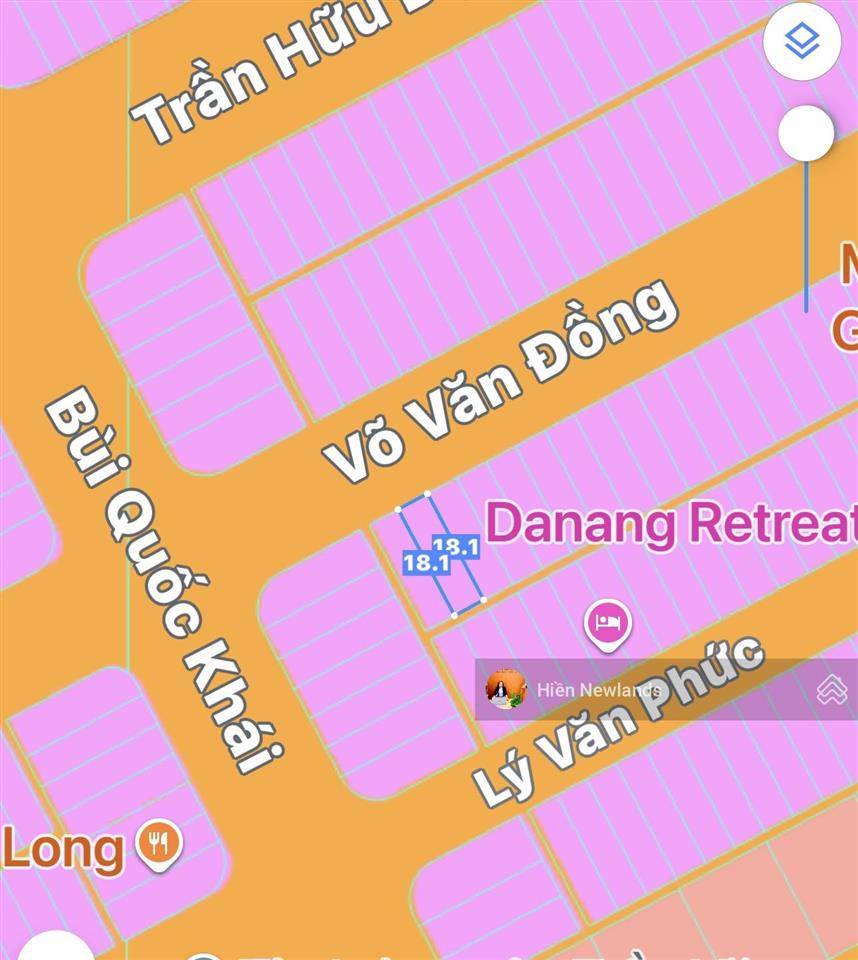 Bán cặp đất 180m ngang 10m mặt tiền đường võ văn đồng trục thông sông và biển tân trà chỉ 10,8 tỷ