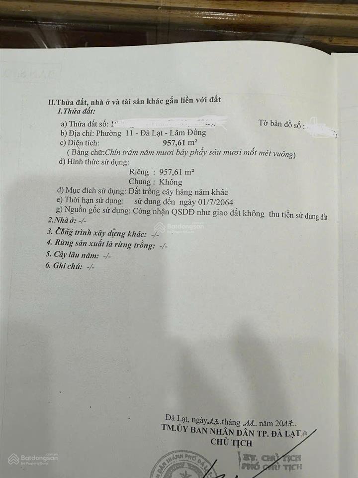 Bán đất mặt tiền 1400m2 đường hùng vương, phường 11, tp. đà lạt, lâm đồng
