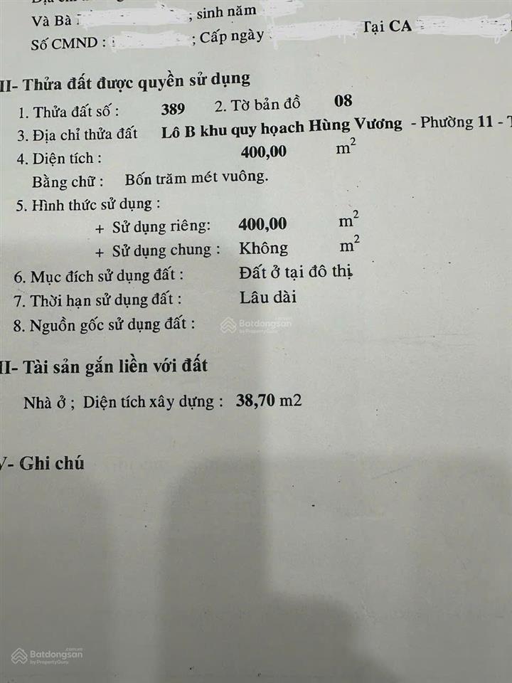 Bán đất mặt tiền 1400m2 đường hùng vương, phường 11, tp. đà lạt, lâm đồng