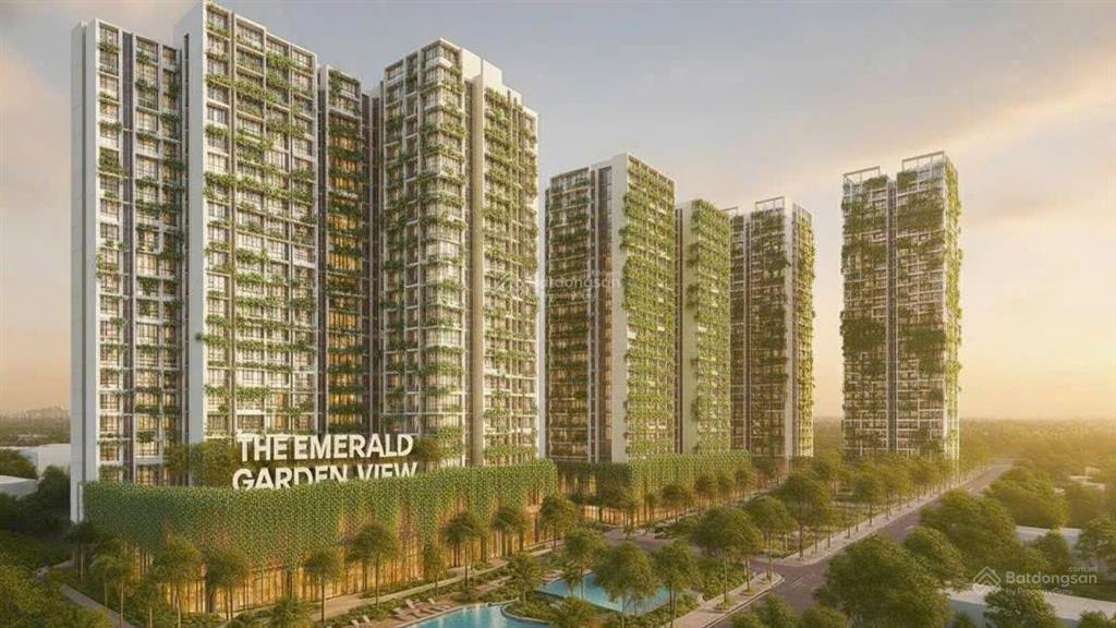 The emerald garden view căn hộ 2pn 67m2 mặt tiền đường nguyễn chí thanh, giá chỉ từ 35 triệu/m²