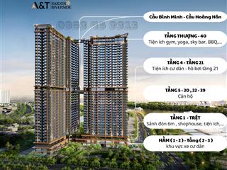 Sở hữu căn góc 2pn 2wc a&t saigon riverside. em tín trực tiếp pkd cđt a&t group cam kết lấy căn