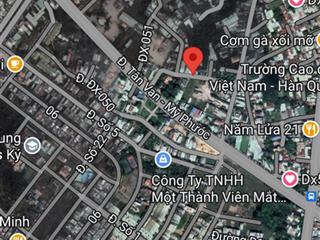 Bán lô góc đẹp dx55 phú mỹ 8x30m tc 159.3m2. vị trí đẹp đường nhựa 6m thông thoáng giá tốt nhất khu