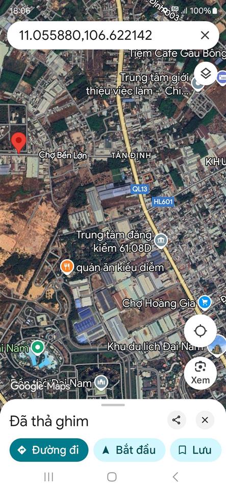 Đất tân định đường chợ bến lớn 10x88m thổ cư 500m2 xây kho xưởng cho thuê rất đẹp giá tốt nhất khu
