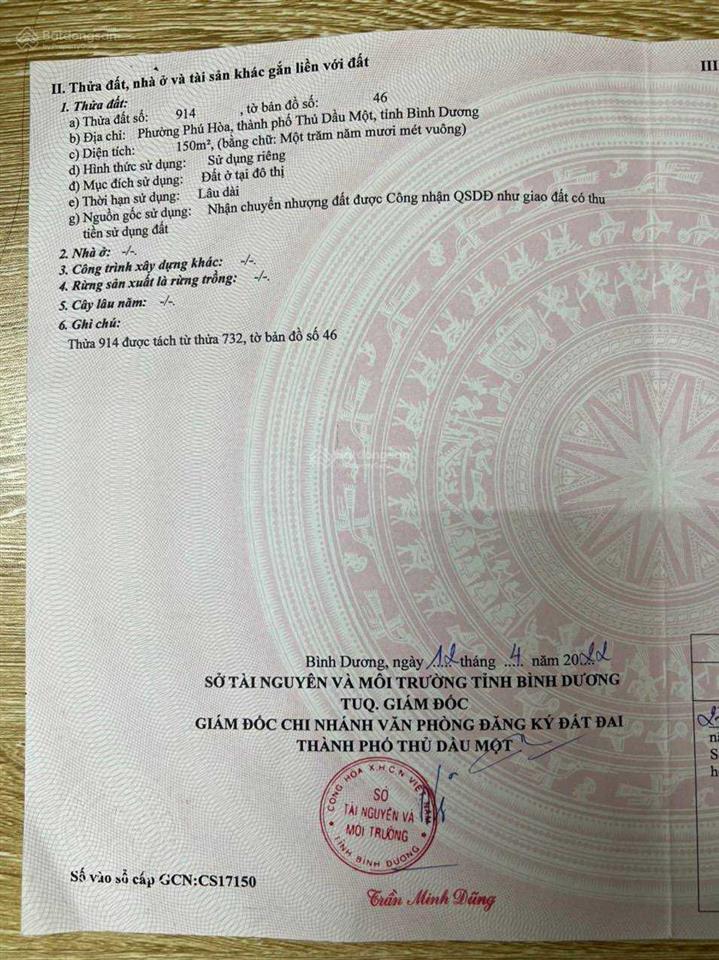 Bán lô đất kinh doanh đẹp nhất ngay đại học thủ dầu một khu vip nhất phú hòa, 5x30m giá chỉ 6,9 tỷ