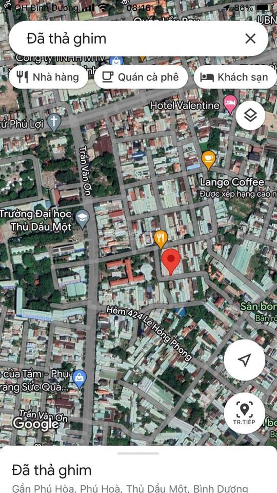 Bán lô đất phú hòa, đối diện đh thủ dầu một, 5x30 thổ cư 100% đường nhựa 8m giá tốt