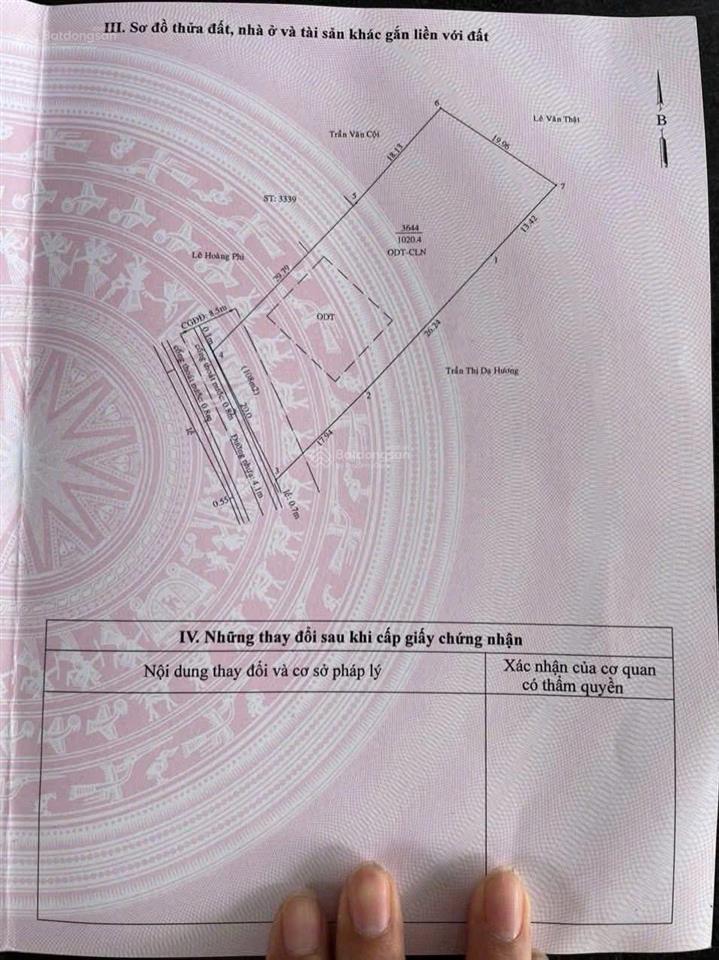 Đất xây biệt thự phường tương bình hiệp 20x50 thổ cư 160m, 1 sẹc đường bùi ngọc thu vào 30m giá tốt