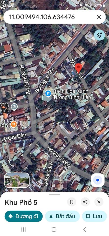 Đất xây biệt thự phường tương bình hiệp 20x50 thổ cư 160m, 1 sẹc đường bùi ngọc thu vào 30m giá tốt