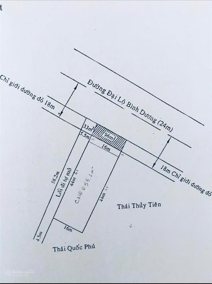 Bán đất 700m2 16x44m 128m2 thổ cư giá 55 triệu/m2 tại đại lộ bình dương, ngay ngã 4 địa chất
