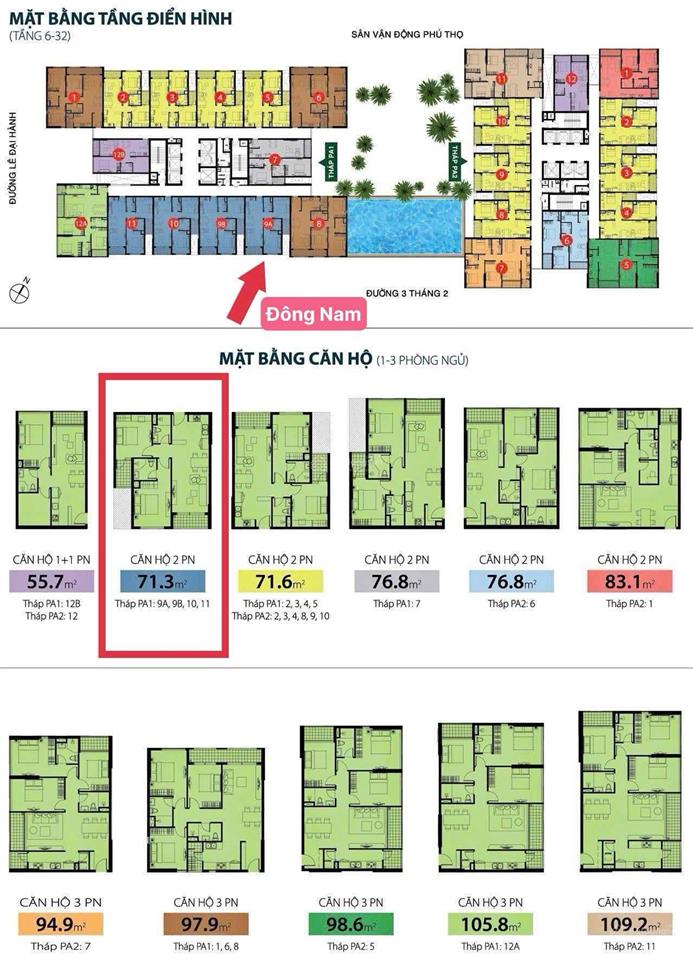 Hot deal the park avenue 2pn 66m² giá 6.5 tỷ vat thanh toán 5.2 tỷ  0901 691 ***