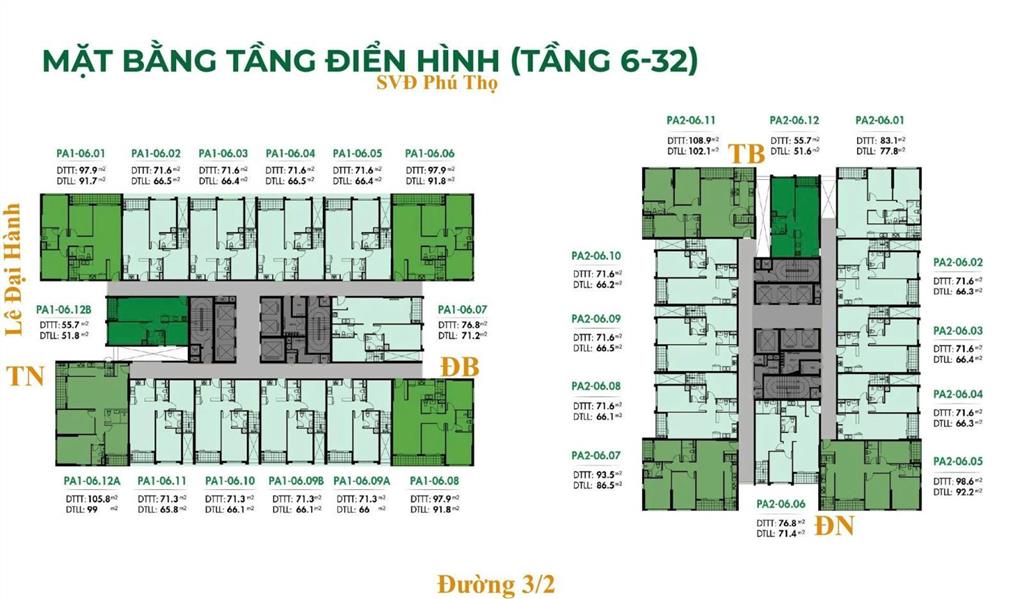 Hot deal the park avenue 2pn 66m² giá 6.5 tỷ vat thanh toán 5.2 tỷ  0901 691 ***