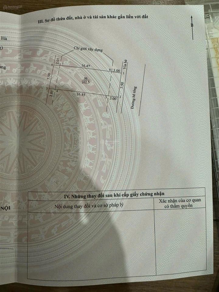 Bán đất đấu giá đồng cầu lọc ngọc tảo, phúc thọ, hà nội diện tích 162m²