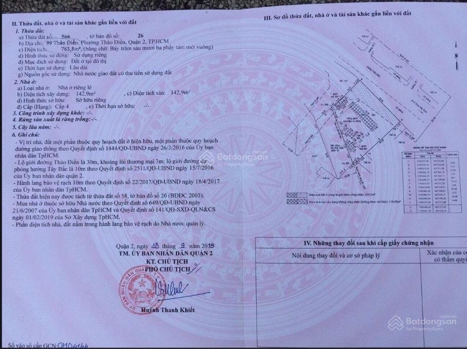 Bán lô đất mặt tiền số 99 đường thảo điền, q2 220 tỷ (siêu phẩm không thể bỏ qua)