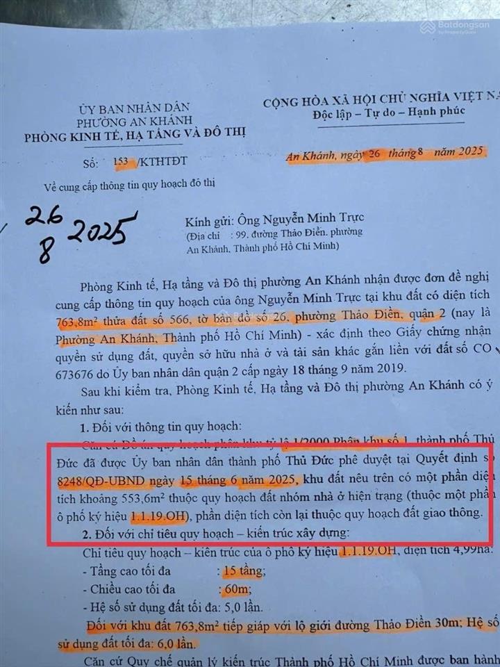 Bán lô đất mặt tiền số 99 đường thảo điền, q2 220 tỷ (siêu phẩm không thể bỏ qua)
