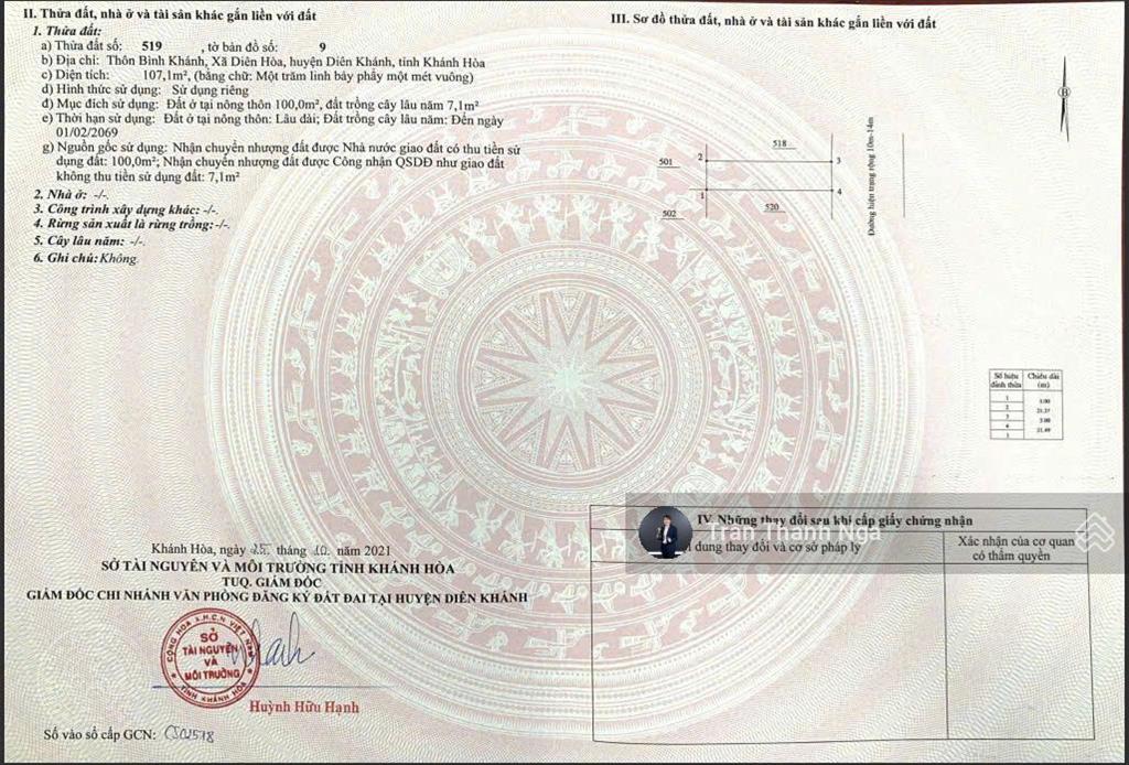 Bán đất diên hoà ngay cạnh khu công nghiệp vcn đường ô tô 14m  100m2 ngang 5m  giá chỉ 950tr