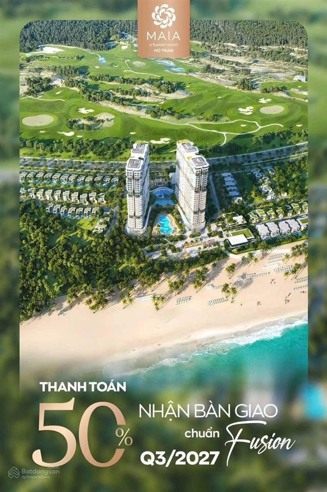 Căn hộ nghỉ dưỡng maia hồ tràm, view trực diện biển, thanh toán 125tr sở hữu ngay