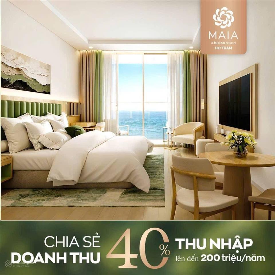 Căn hộ nghỉ dưỡng maia hồ tràm, view trực diện biển, thanh toán 125tr sở hữu ngay