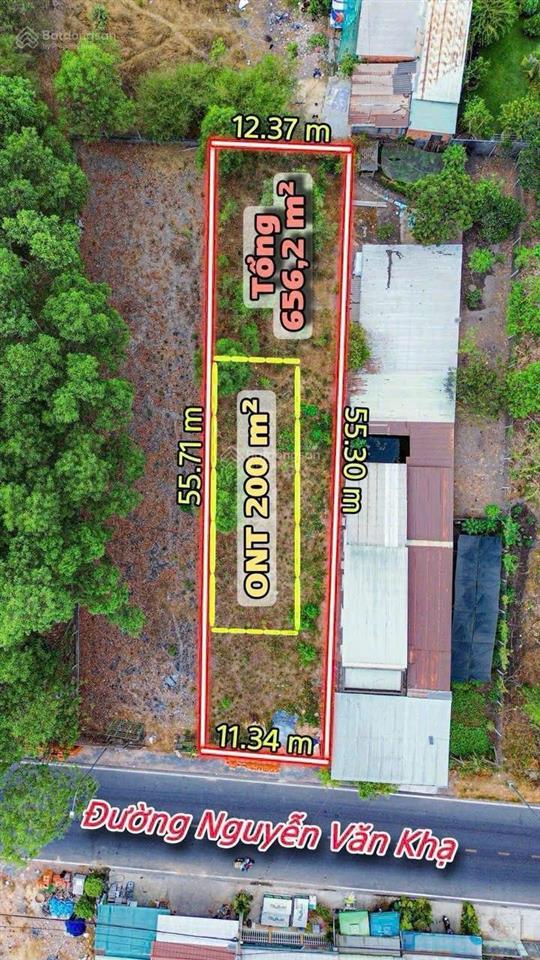 Chính chủ bán đất mt nguyễn văn khạ, xã phú hoà đông, dt 11.34 x 55m nở hậu = 656,2m2