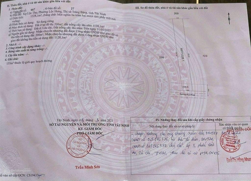 Bán kho xưởng mặt tiền hương lộ 2, thuộc xã lộc hưng, tổng dt=5200m2 có 120m tcu, giá 15,5 tỷ