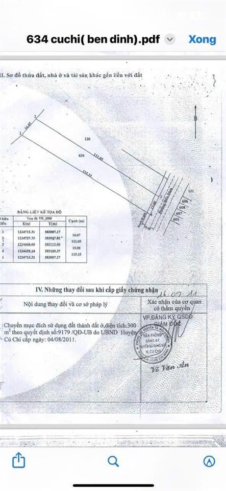 Bán xưởng mt đường bến đình, xã an nhơn tây, dt 29,5x115m=3417m2, có 1993m2 thổ cư, giá chỉ 25 tỷ