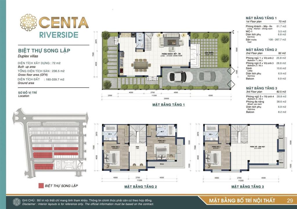 Chính chủ ra gấp căn biệt thự song lập 180m2 hướng nam siêu đẹp kdt centa riverside giá chỉ 11 tỷ